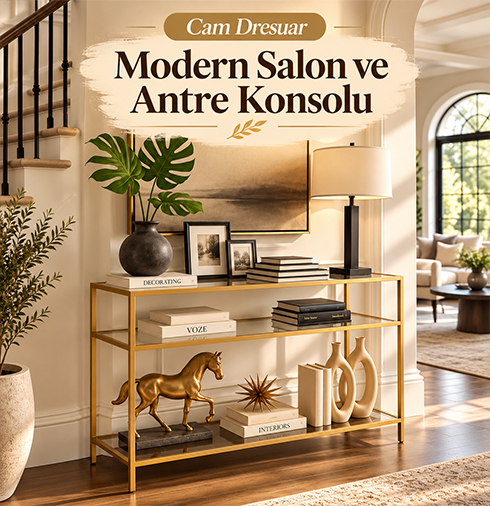 Cam Dresuar Salon Konsolu