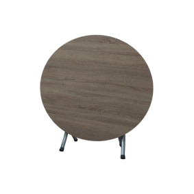 100 Cm Kahverengi Yuvarlak Katlanır Masa - Yemek Masası 100 Cm Kahverengi Yuvarlak Katlanır Masa - Yemek Masası