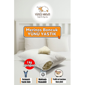 %100 Doğal Merinos Boncuk Kuzu Yünü Dolgulu Yastık 50 X 70 Cm Ebat 1000 gram %100 Doğal Merinos Boncuk Kuzu Yünü Dolgulu Yastık 50 X 70 Cm Ebat 1000 gram