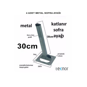 4 Adet Katlanır Metal 30 Cm Sofra Ayağı 4 Adet Katlanır Metal 30 Cm Sofra Ayağı