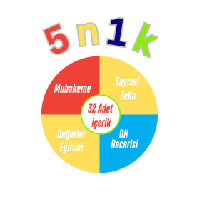 5N1K Dil Becerisi, Sayısal Zeka, Muhakeme ve Değerler Eğitimi Seti 5N1K Dil Becerisi, Sayısal Zeka, Muhakeme ve Değerler Eğitimi Seti