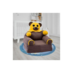 Ayıcık, Panda Sünger Çocuk Koltuğu - Katlanabilir Gri - Sarı