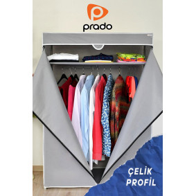 Basic Çelik Profilli Portatif Bez Dolap Gri Basic Çelik Profilli Portatif Bez Dolap Gri