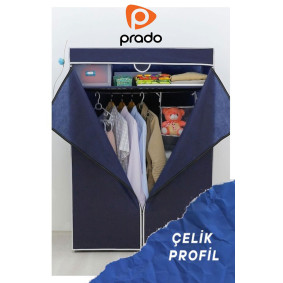 Basic Çelik Profilli Portatif Bez Dolap Lacivert Basic Çelik Profilli Portatif Bez Dolap Lacivert