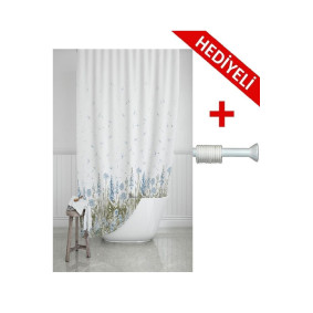 Kır Banyo Perdesi, Duş Perdesi 180x200cm Askı Hediyeli Kır Banyo Perdesi, Duş Perdesi 180x200cm Askı Hediyeli