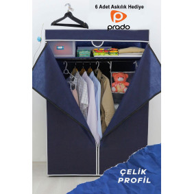 Prado Basic Çelik Profilli Portatif Bez Dolap Lacivert Prado Basic Çelik Profilli Portatif Bez Dolap Lacivert