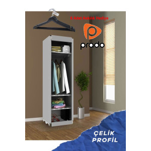 Prado Slim Fit Varyant Çelik Profilli Bez Dolap