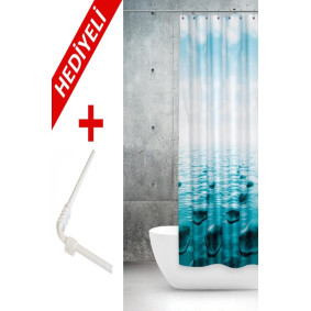 Stone Banyo Perdesi Çift Kanatlı 2X120X200Cm Askı Hediyeli Stone Banyo Perdesi Çift Kanatlı 2X120X200Cm Askı Hediyeli